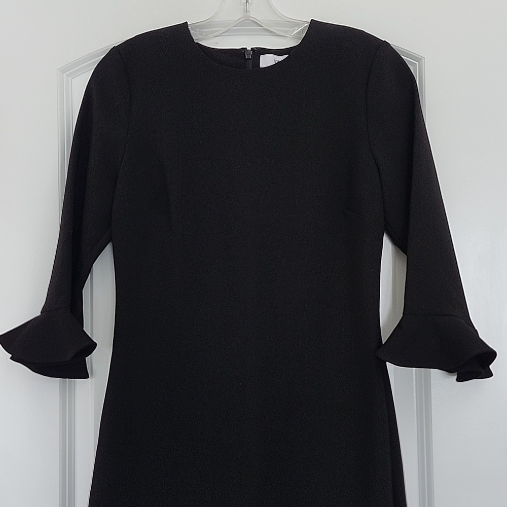 NWOT REAL REAL LIKELY BLACK BELLE SLEEVE BEDFORD MINIDRESS 6 - Picture 10 of 13
